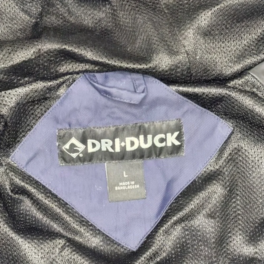 Dri Duck‎ Mens Budweiser Windbreaker Jacket Navy Blue Full Zip Hooded Large 5068